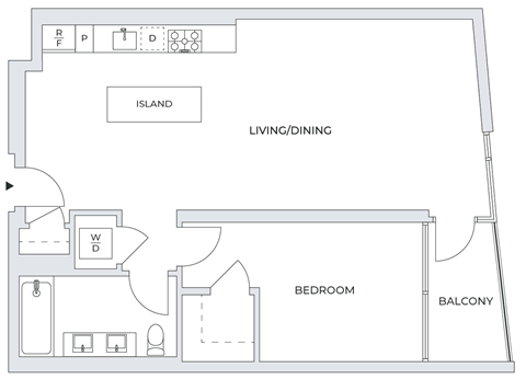 1 Bedroom Floor Plan